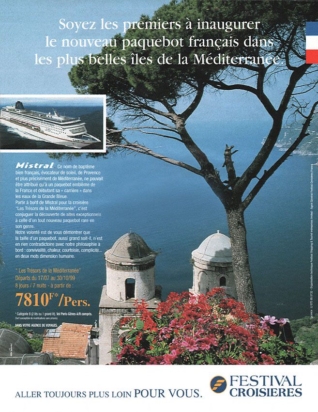 Marque Festival Croisieres 1999